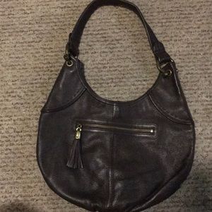 Gap dark brown leather hobo purse